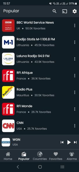 World Radios app